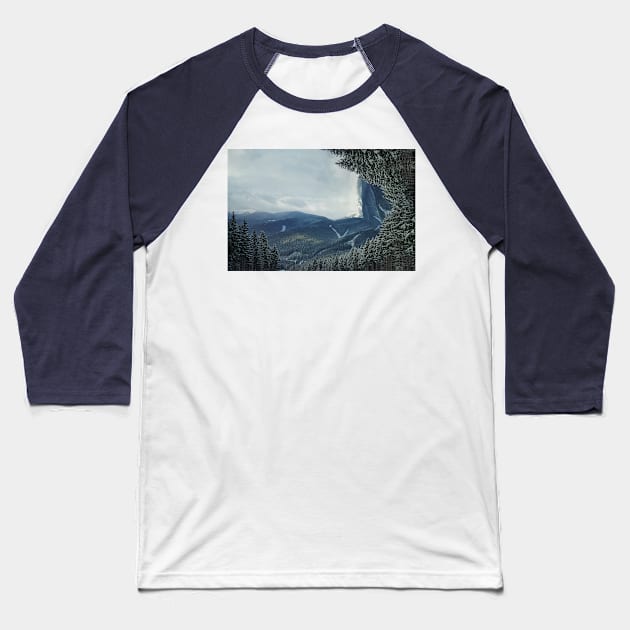 Carpathians Panorama Baseball T-Shirt by psychoshadow